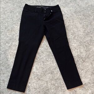 Black Ankle Cropped Pants Classic Style
